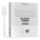 Clear Heavy-Duty Plastic Forks, 50ct